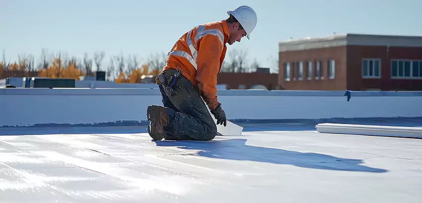 Flat Roof Drain Installation in Peotone